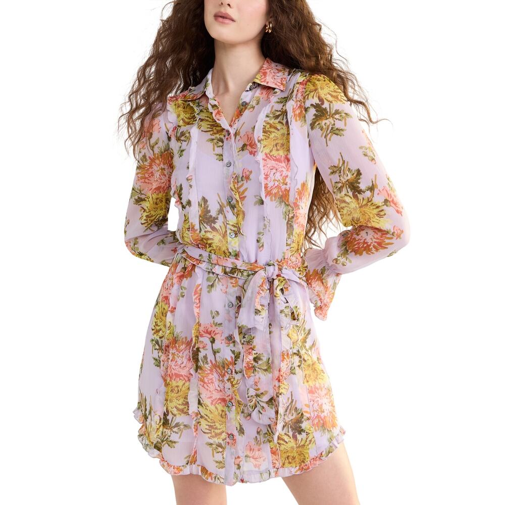 Cinq A Sept Floral Lilac Multi Estelle Dress Size 0